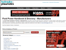 Tablet Screenshot of directory.manufacturers.hydraulicspneumatics.com